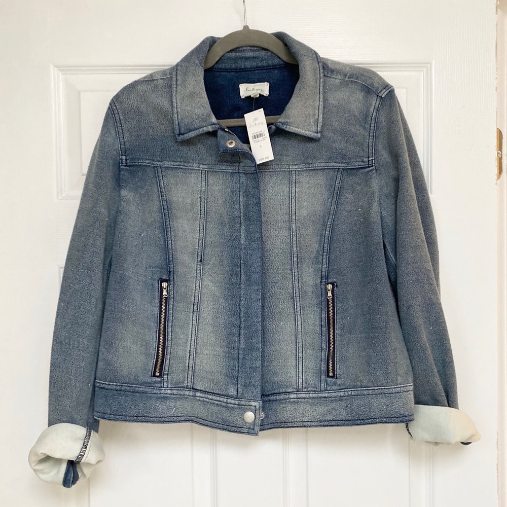 Lou & Grey NWT Cotton Denim Jacket Jean-like look
